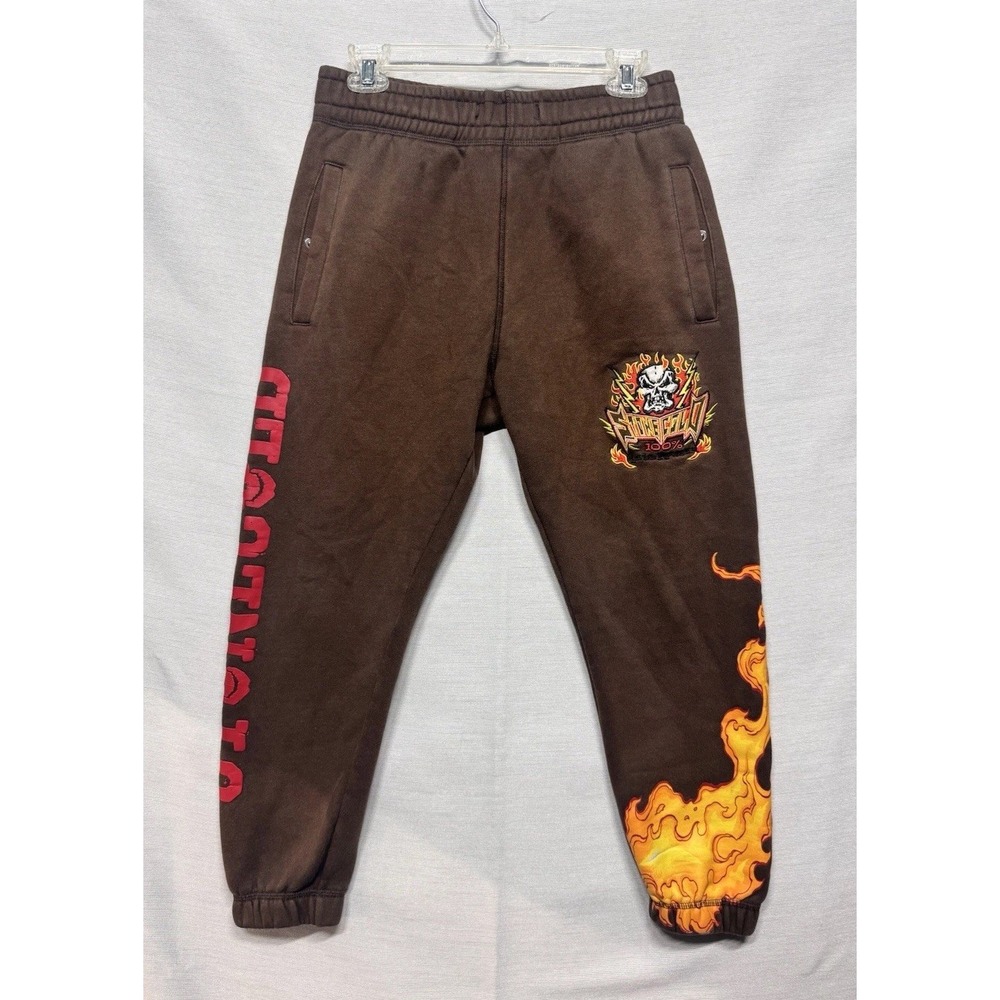 Stone Cold Steve Austin WWE Shoe Palace Sweatpant Jogger Mens Size S Brown